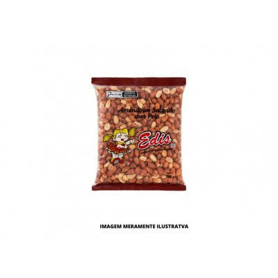 AMENDOIM - EDIS - 500g SALGADO COM PELE